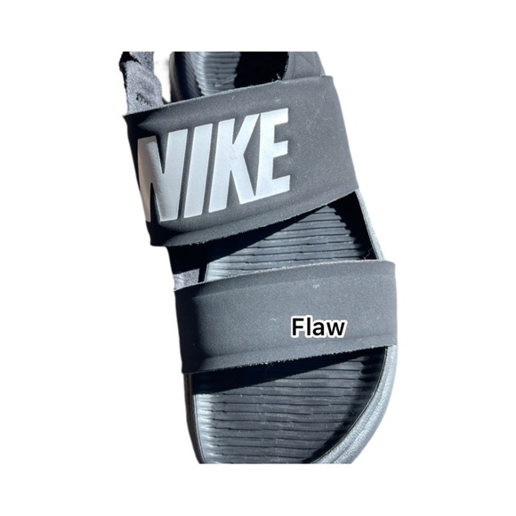 Nike Tanjun Black White Flip Flop Sandals Adjustable Strap Women’s 6 - Picture 12 of 12